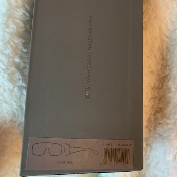 Kim Kardashian West Gemini Shield Sunglasses GOLD - Picture 8 of 11